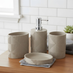 Ceramic Bathroom Set - 4 Pcs